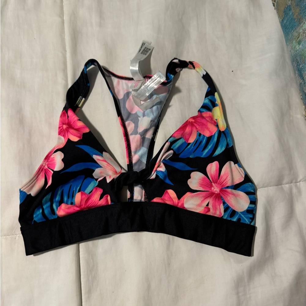 Pink sports bra